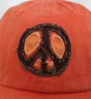17012 Life Is Good Womens Chill CapTattered Peace Spicy Orange Detail